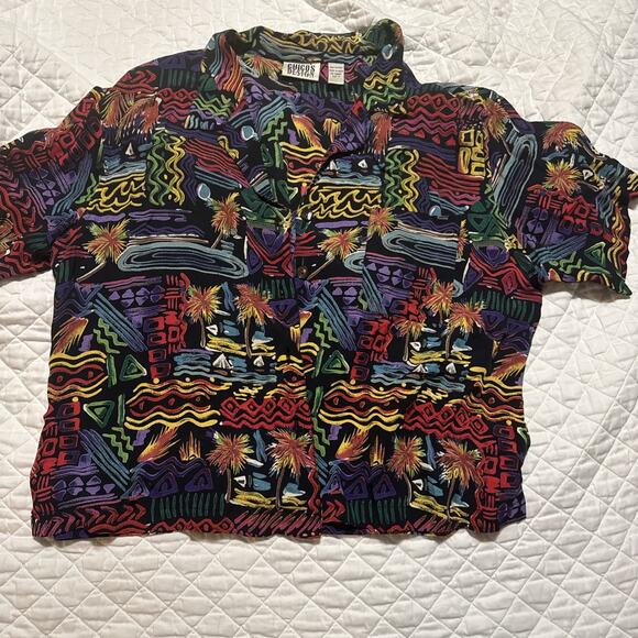Hawaiian Shirt CHICOS DESIGN Size 3 - Picture 1 of 8